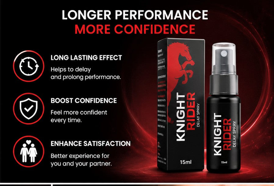 Knight Rider Delay Spray 15ml – Long-Lasting Performance Booster for Men
